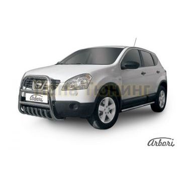 Кенгурин высокий с клыками 57 мм Slitkoff для Nissan Qashqai +2 2007-2010