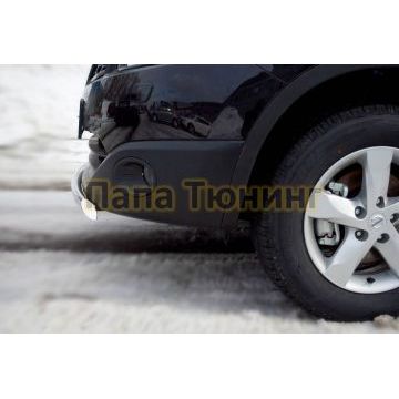 Защита передняя овальная 75х42 мм РусСталь для Nissan Qashqai+2 2010-2014