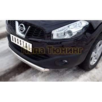 Защита переднего бампера d76 РусСталь для Nissan Qashqai 2010-2014