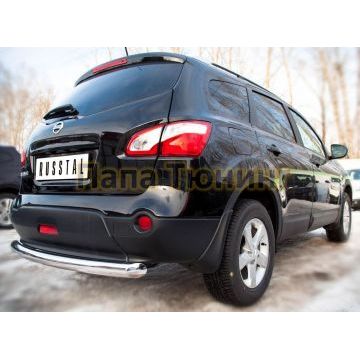 Защита заднего бампера d76 РусСталь для Nissan Qashqai+2 2010-2014