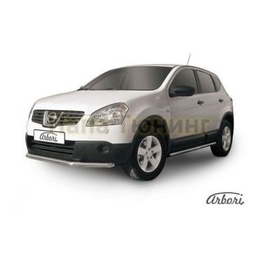 Защита передняя короткая 57 мм Slitkoff для Nissan Qashqai 2007-2010