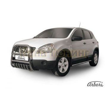 Кенгурин высокий с клыками 57 мм Slitkoff для Nissan Qashqai 2007-2010