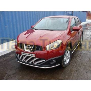 Защита переднего бампера 42 мм ТСС для Nissan Qashqai 2010-2014 Защита переднего бампера 42 мм ТСС для Nissan Qashqai 2010-2014
