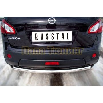 Защита заднего бампера d57 РусСталь для Nissan Qashqai 2010-2014