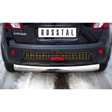 Защита заднего бампера d76 РусСталь для Nissan Qashqai 2010-2014