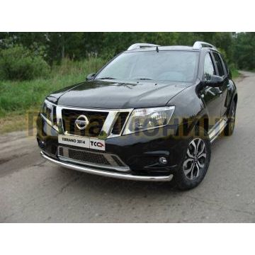 Защита переднего бампера 60 мм ТСС для Nissan Terrano 2014- Защита переднего бампера 60 мм ТСС для Nissan Terrano 2014-