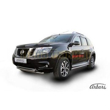 Защита передняя двойная 42-42 мм Slitkoff для Nissan Terrano 2014- Защита передняя двойная 42-42 мм Slitkoff для Nissan Terrano 2014-