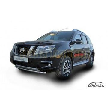 Защита переднего бампера 42 мм Slitkoff для Nissan Terrano 2014- Защита переднего бампера 42 мм Slitkoff для Nissan Terrano 2014-
