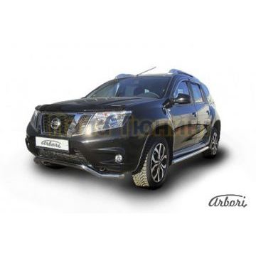 Защита передняя волна 57 мм Slitkoff для Nissan Terrano 2014- Защита передняя волна 57 мм Slitkoff для Nissan Terrano 2014-