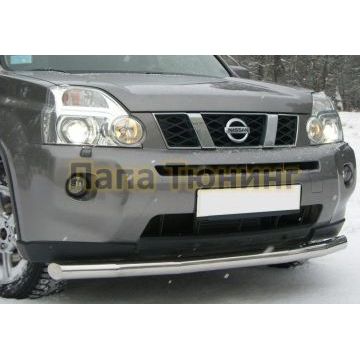 Защита переднего бампера d57 РусСталь для Nissan X-Trail 2007-2011