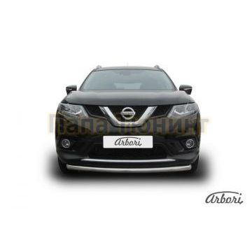 Защита передняя короткая 57 мм Slitkoff для Nissan X-Trail T32 2015-2018