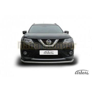 Защита переднего бампера 57 мм Slitkoff для Nissan X-Trail T32 2015-2018