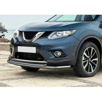 Защита передняя двойная 57-42 мм Rival для Nissan X-Trail T32 2015-2018