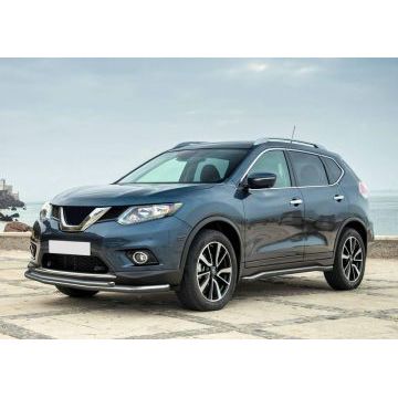 Защита передняя двойная 57-42 мм Rival для Nissan X-Trail T32 2015-2018
