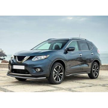 Защита передняя длинная 57 мм Rival для Nissan X-Trail T32 2015-2018