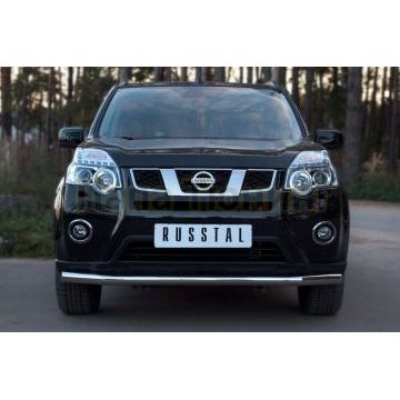 Защита переднего бампера d57 РусСталь для Nissan X-Trail 2011-2015