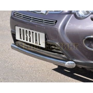 Защита переднего бампера 76 мм РусСталь для Nissan X-Trail 2011-2015