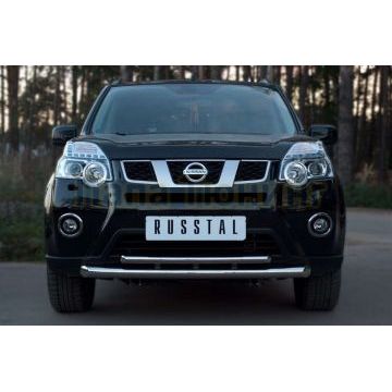 Защита передняя двойная d57-d42 РусСталь для Nissan X-Trail 2011-2015