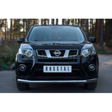 Защита переднего бампера d76 РусСталь для Nissan X-Trail 2011-2015