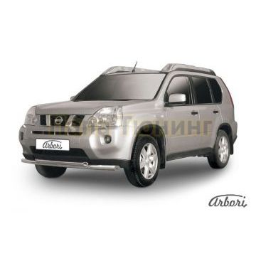 Защита передняя двойная 57-57 мм Slitkoff для Nissan X-Trail T31 2011-2015 Защита передняя двойная 57-57 мм Slitkoff для Nissan X-Trail T31 2011-2015