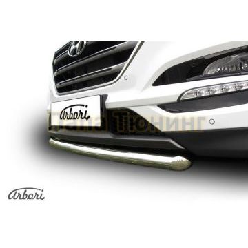 Защита переднего бампера 57 мм на 4х4 Slitkoff для Hyundai Tucson 2015-2018