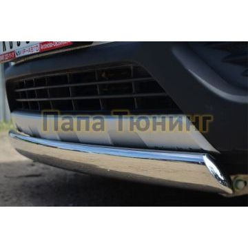 Защита передняя овальная 75х42 мм РусСталь для Opel Mokka 2012-