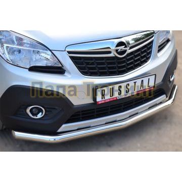 Защита переднего бампера d57 РусСталь для Opel Mokka 2012-