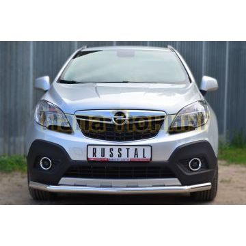 Защита переднего бампера d57 РусСталь для Opel Mokka 2012-