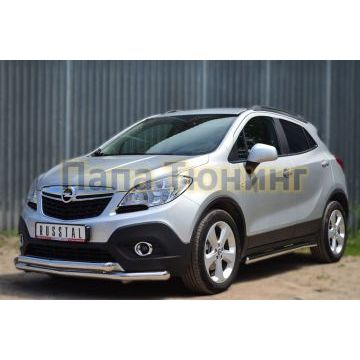 Защита передняя двойная d57-d57 РусСталь для Opel Mokka 2012-