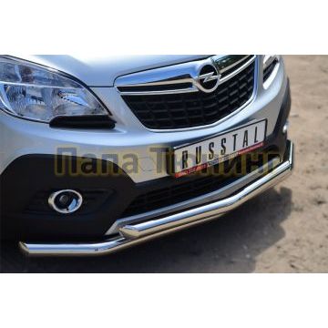 Защита передняя двойная d57-d57 РусСталь для Opel Mokka 2012-