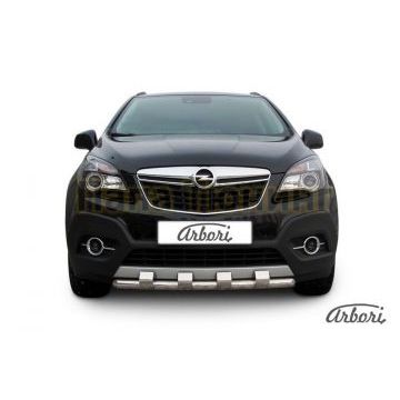 Защита передняя с декором 57 мм Slitkoff для Opel Mokka 2012-