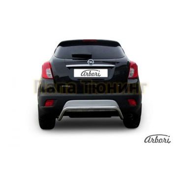 Защита заднего бампера скоба 57 мм Slitkoff для Opel Mokka 2012-