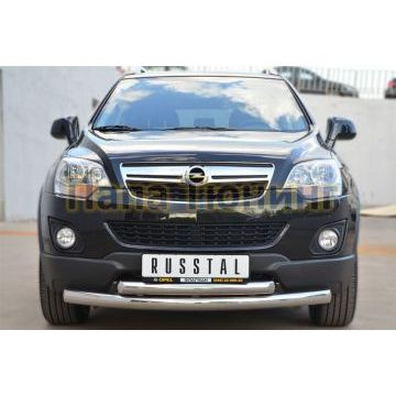 Защита передняя двойная d76-d57  РусСталь для Opel Antara 2010-2017