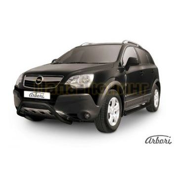 Кенгурин чёрная сталь низкий мини 57 мм Slitkoff для Opel Antara 2006-2010 Кенгурин чёрная сталь низкий мини 57 мм Slitkoff для Opel Antara 2006-2010