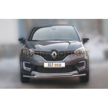Защита передняя двойная 60-42 мм ALFeco для Renault Kaptur 2016-