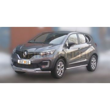 Защита передняя двойная 60-42 мм ALFeco для Renault Kaptur 2016-