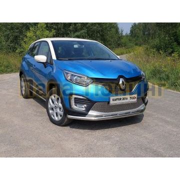 Защита переднего бампера 60 мм ТСС для Renault Kaptur 2016- Защита переднего бампера 60 мм ТСС для Renault Kaptur 2016-