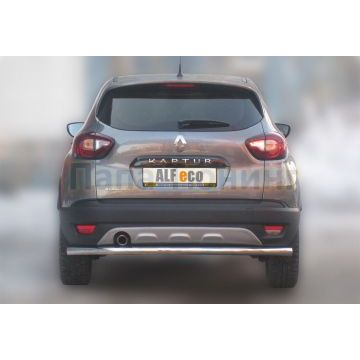 Защита заднего бампера 60 мм ALFeco для Renault Kaptur 2016-