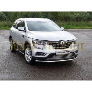 Защита переднего бампера 60 мм ТСС для Renault Koleos 2017-