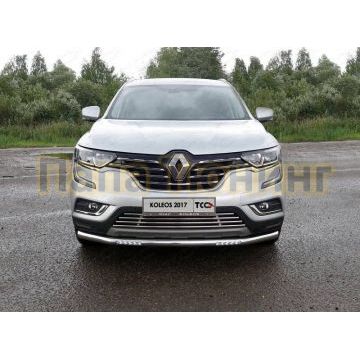 Защита переднего бампера с ДХО 60 мм ТСС для Renault Koleos 2017-