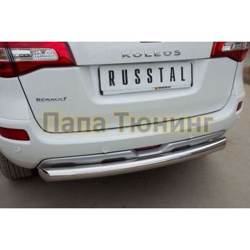 Защита заднего бампера d76 РусСталь для Renault Koleos 2011-2016