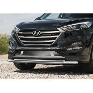 Защита передняя двойная 57-42 мм Rival для Hyundai Tucson 2015-2018