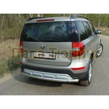 Защита заднего бампера 60 мм ТСС для Skoda Yeti 2014-2018