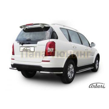 Защита задняя уголки 57 мм Slitkoff для SsangYong Rexton 3 2012-2015