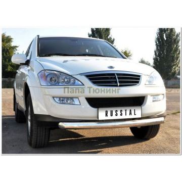 Защита переднего бампера d57 РусСталь для Ssangyong Kyron 2007-2015