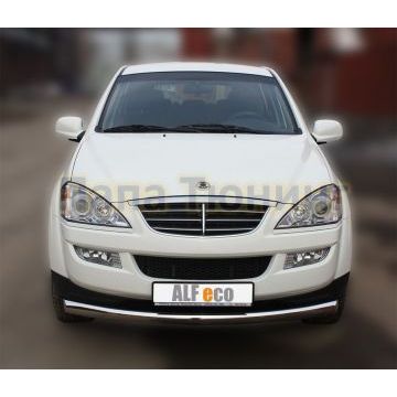 Защита переднего бампера 76 мм ALFeco для Ssangyong Kyron 2007-2015