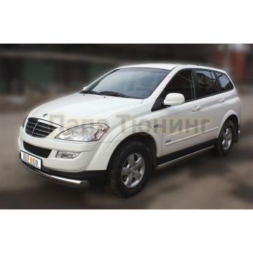 Защита переднего бампера 76 мм ALFeco для Ssangyong Kyron 2007-2015