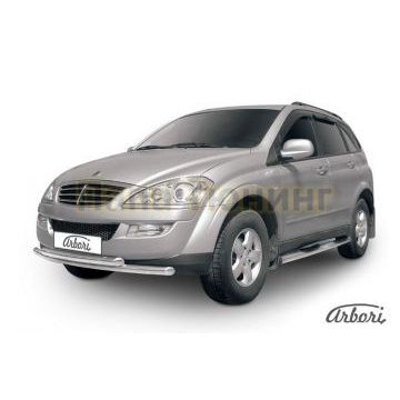 Защита передняя двойная 57-57 мм Slitkoff для SsangYong Kyron 2007-2015