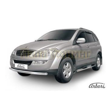Защита переднего бампера 57 мм Slitkoff для SsangYong Kyron 2007-2015