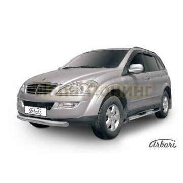 Защита переднего бампера 76 мм Slitkoff для SsangYong Kyron 2007-2015